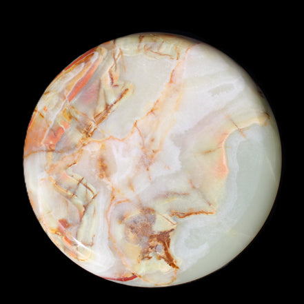 Afghan Jade hand-carved plate 154mm diameter 526g in sunlight - Rocks and Things Store