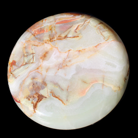 Afghan Jade hand-carved plate 154mm diameter 526g in sunlight - Rocks and Things Store