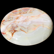 Afghan Jade hand-carved plate 154mm diameter 526g in sunlight - Rocks and Things Store