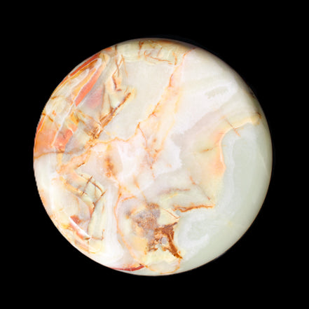 Afghan Jade hand-carved plate 154mm diameter 526g in sunlight - Rocks and Things Store