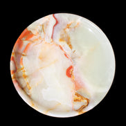 Afghan Jade hand-carved plate 154mm diameter 526g in sunlight - Rocks and Things Store