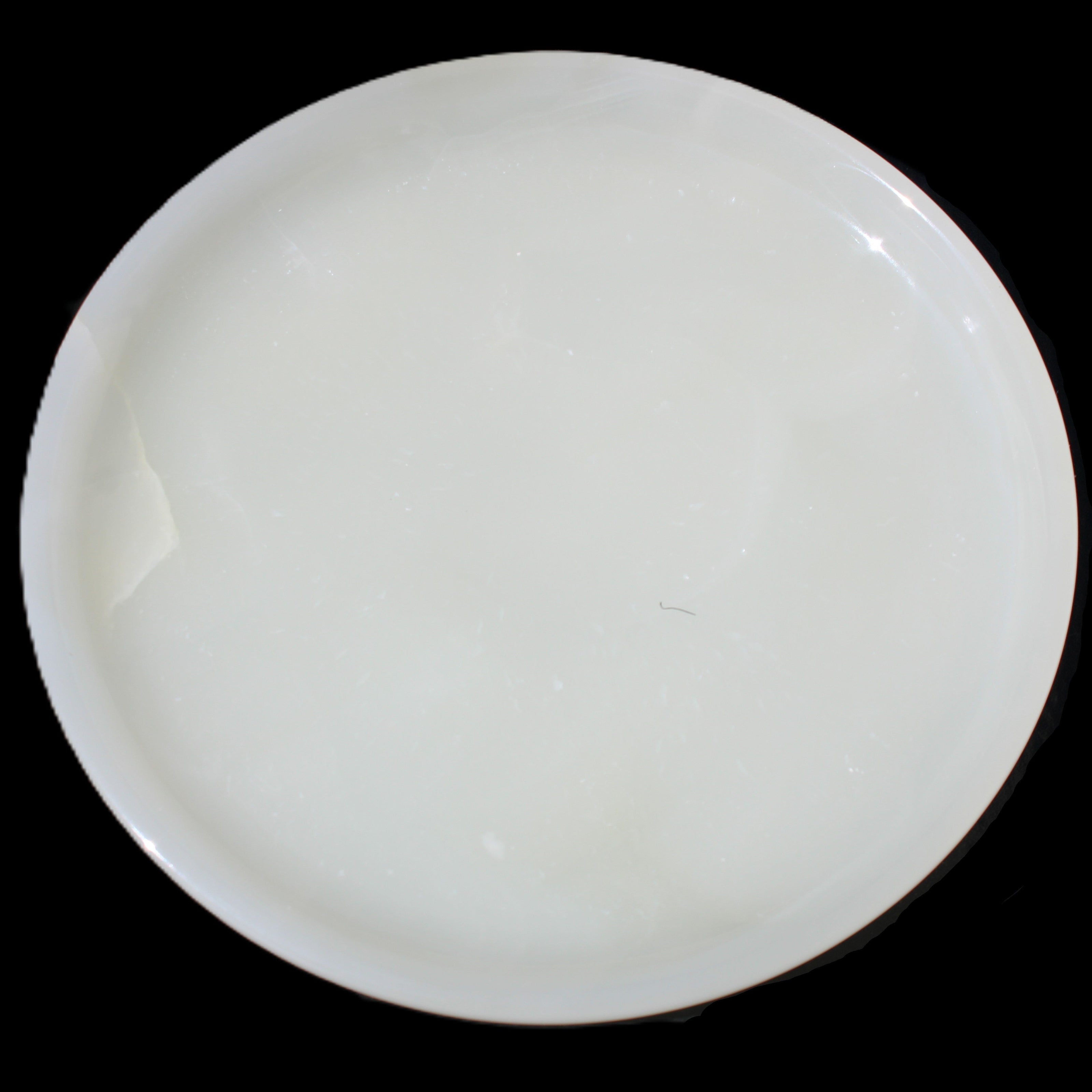 Afghan Jade Onyx  hand-carved plate 154mm diameter 526g in sunlight - Rocks and Things Store