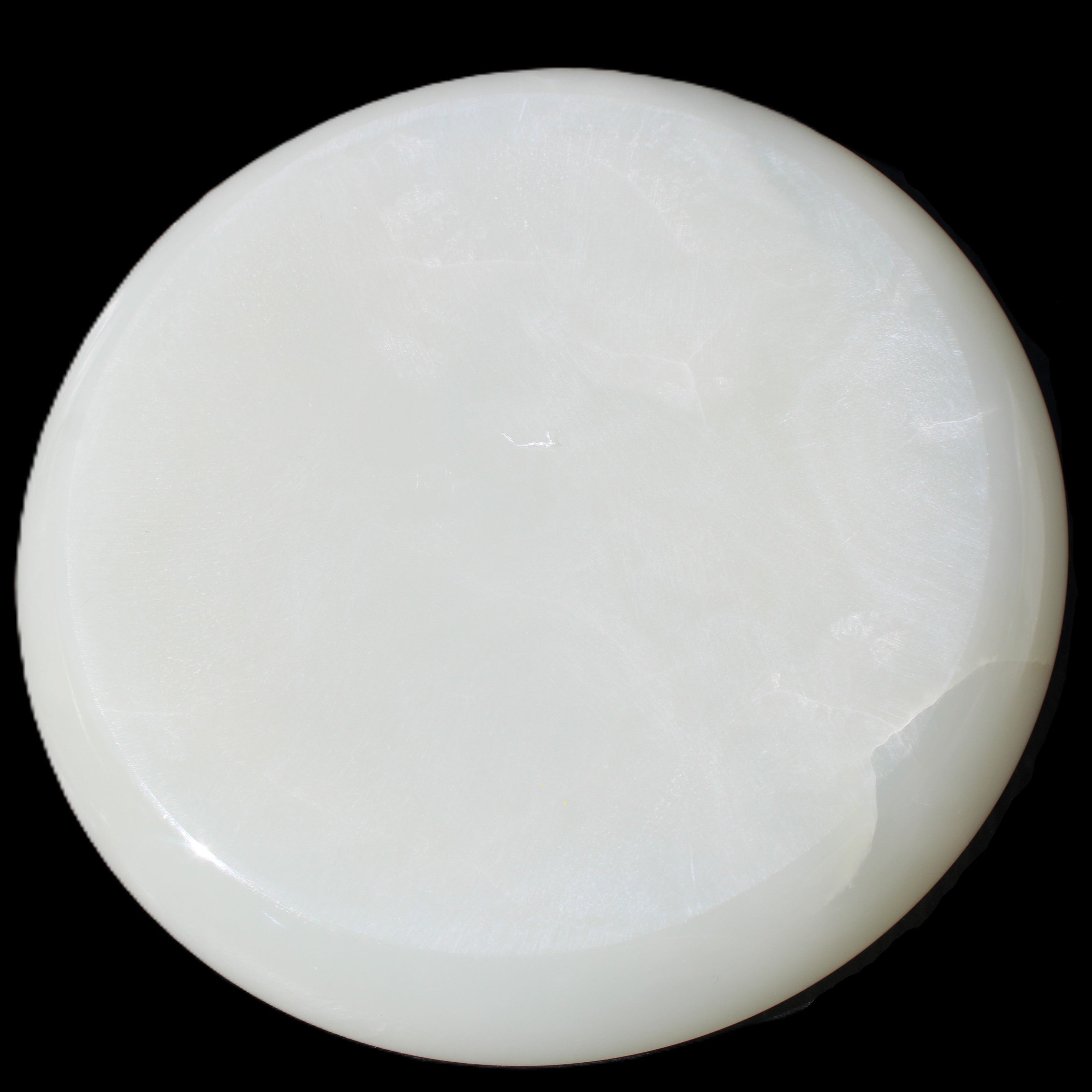 Afghan Jade Onyx  hand-carved plate 154mm diameter 526g in sunlight - Rocks and Things Store