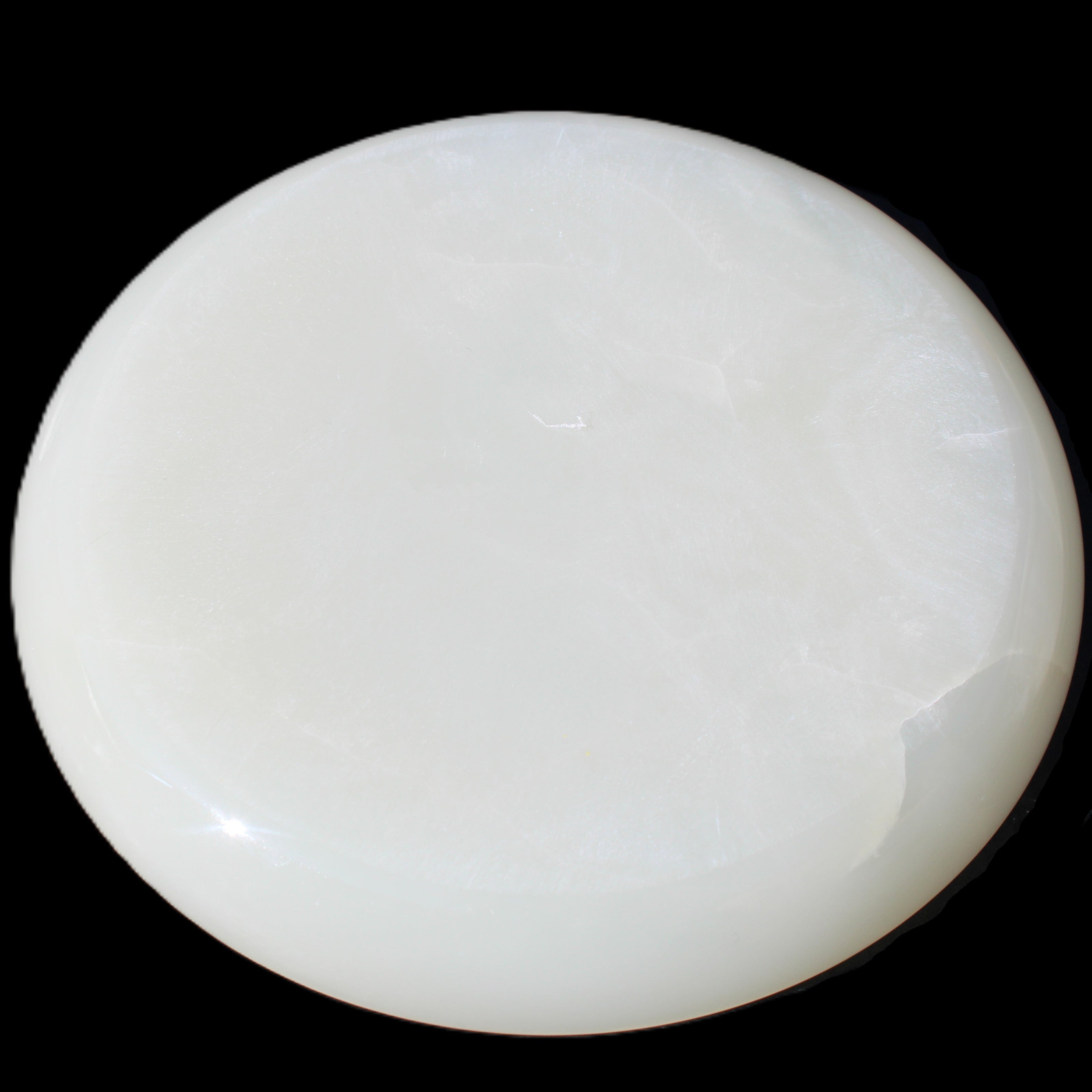 Afghan Jade Onyx  hand-carved plate 154mm diameter 526g in sunlight - Rocks and Things Store