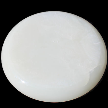 Afghan Jade Onyx  hand-carved plate 154mm diameter 526g in sunlight - Rocks and Things Store