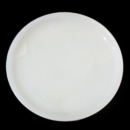 Afghan Jade Onyx  hand-carved plate 154mm diameter 526g in sunlight - Rocks and Things Store