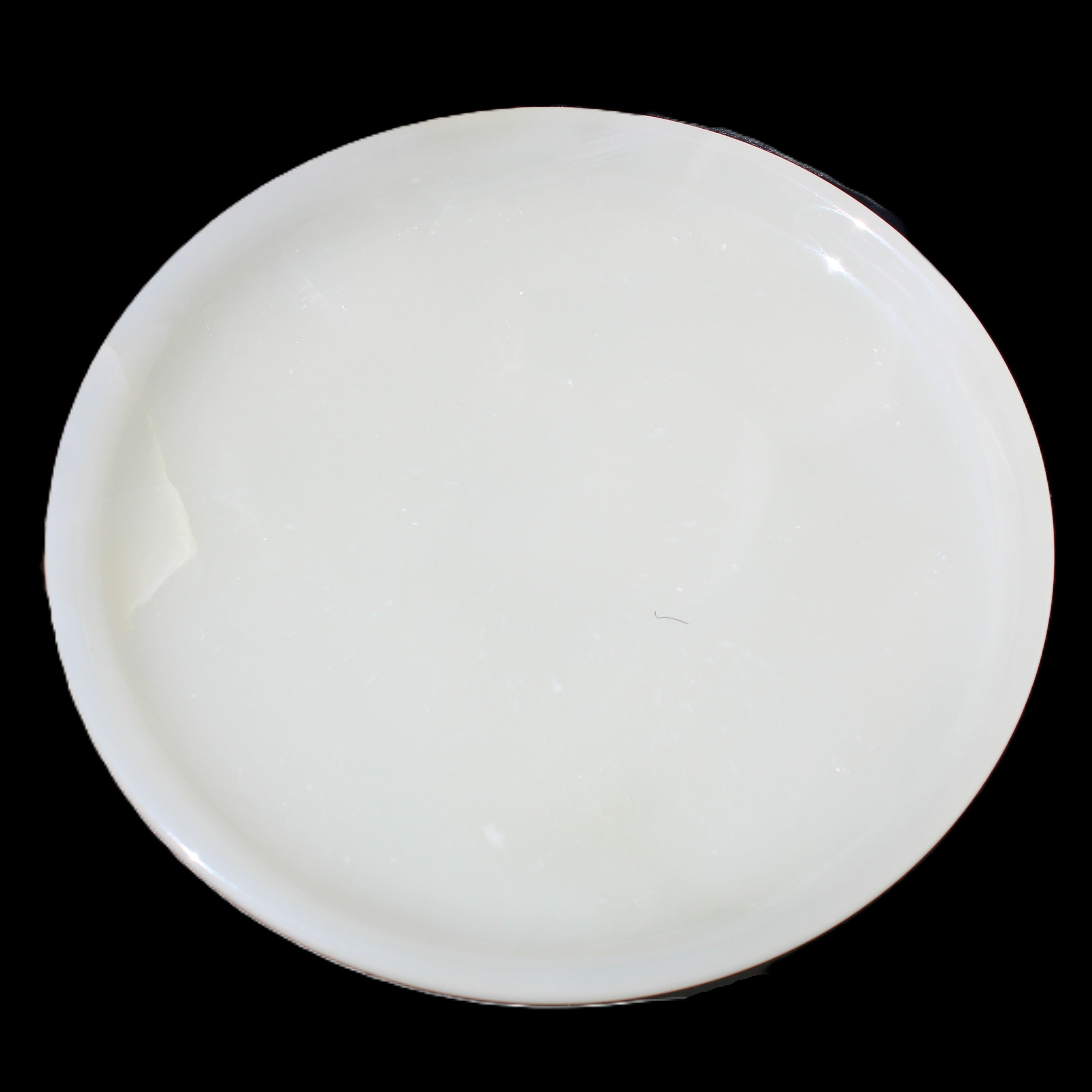 Afghan Jade Onyx  hand-carved plate 154mm diameter 526g in sunlight - Rocks and Things Store