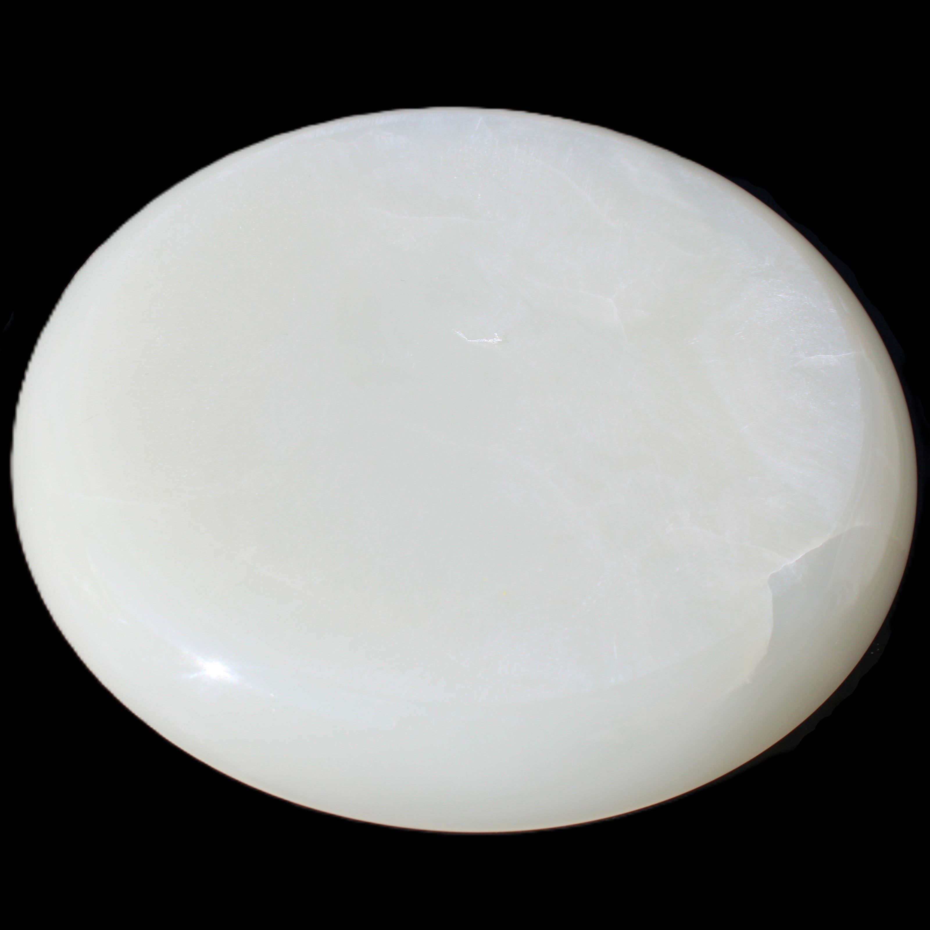 Afghan Jade Onyx  hand-carved plate 154mm diameter 526g in sunlight - Rocks and Things Store