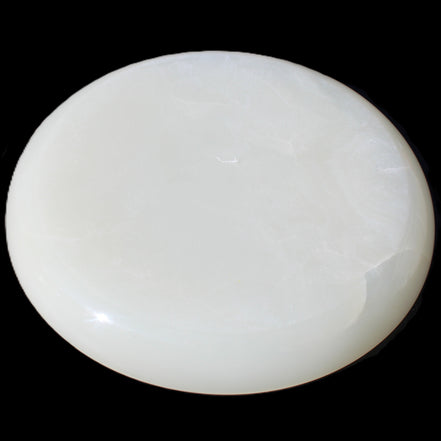 Afghan Jade Onyx  hand-carved plate 154mm diameter 526g in sunlight - Rocks and Things Store