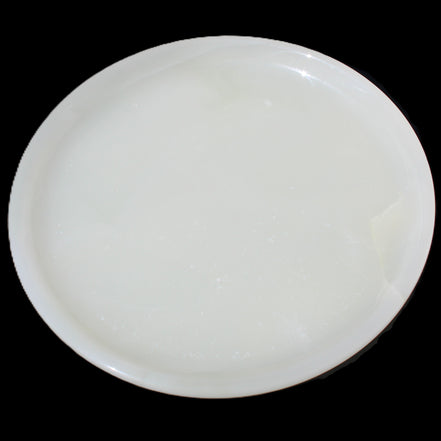 Afghan Jade Onyx  hand-carved plate 154mm diameter 526g in sunlight - Rocks and Things Store