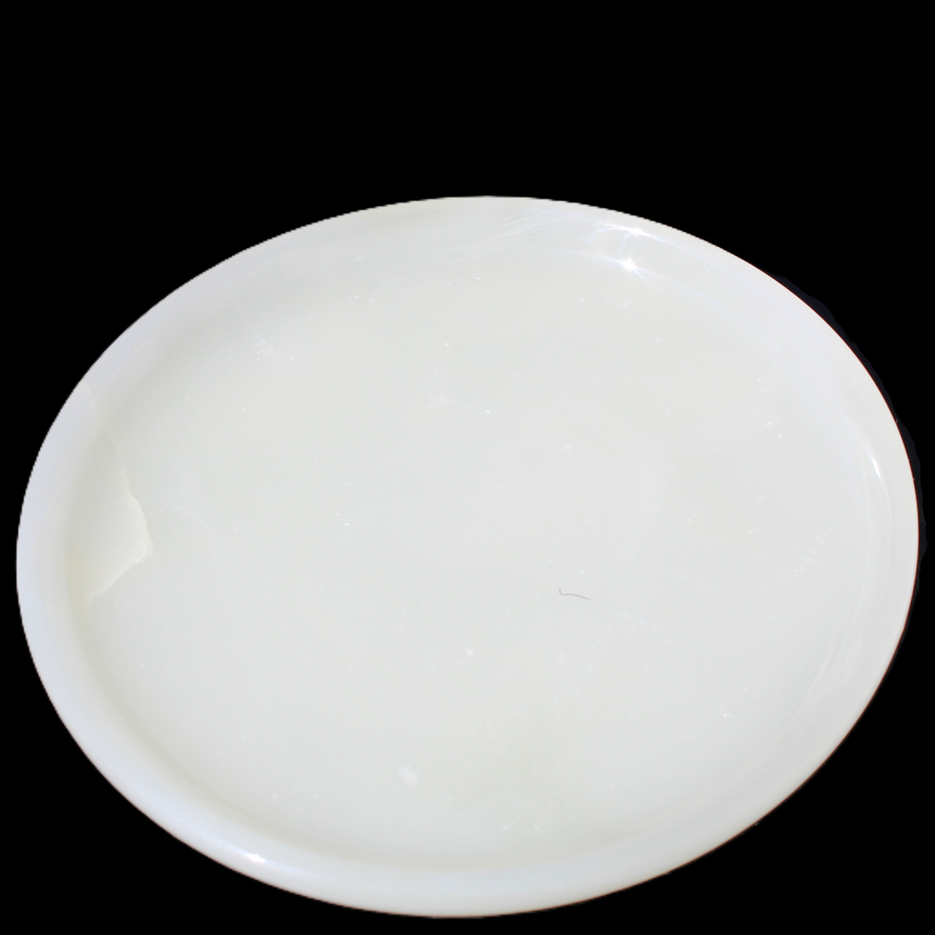 Afghan Jade Onyx  hand-carved plate 154mm diameter 526g in sunlight - Rocks and Things Store
