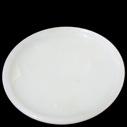 Afghan Jade Onyx  hand-carved plate 154mm diameter 526g in sunlight - Rocks and Things Store
