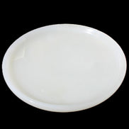 Afghan Jade Onyx  hand-carved plate 154mm diameter 526g in sunlight - Rocks and Things Store