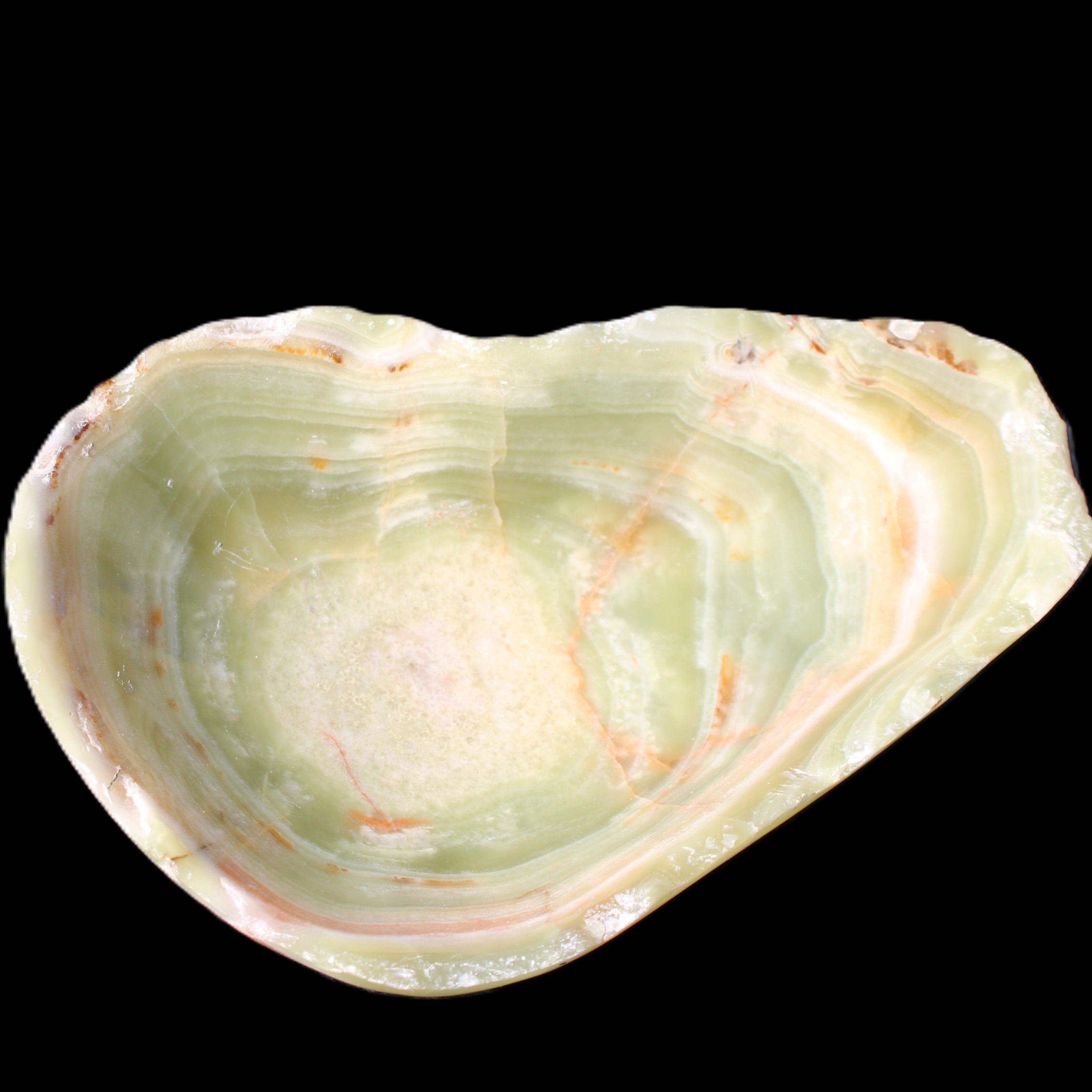 Afghan Jade hand-carved bowl irregular 152*100*41mm 467g in sunlight - Rocks and Things Store