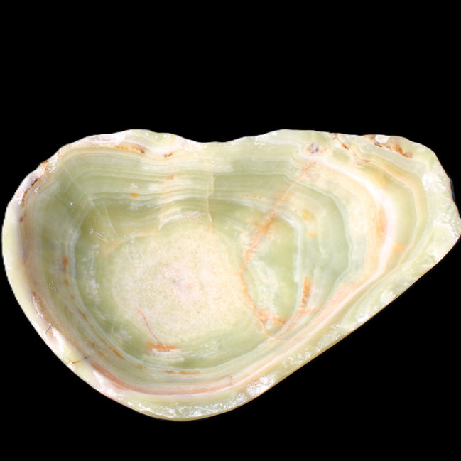 Afghan Jade hand-carved bowl irregular 152*100*41mm 467g in sunlight - Rocks and Things Store