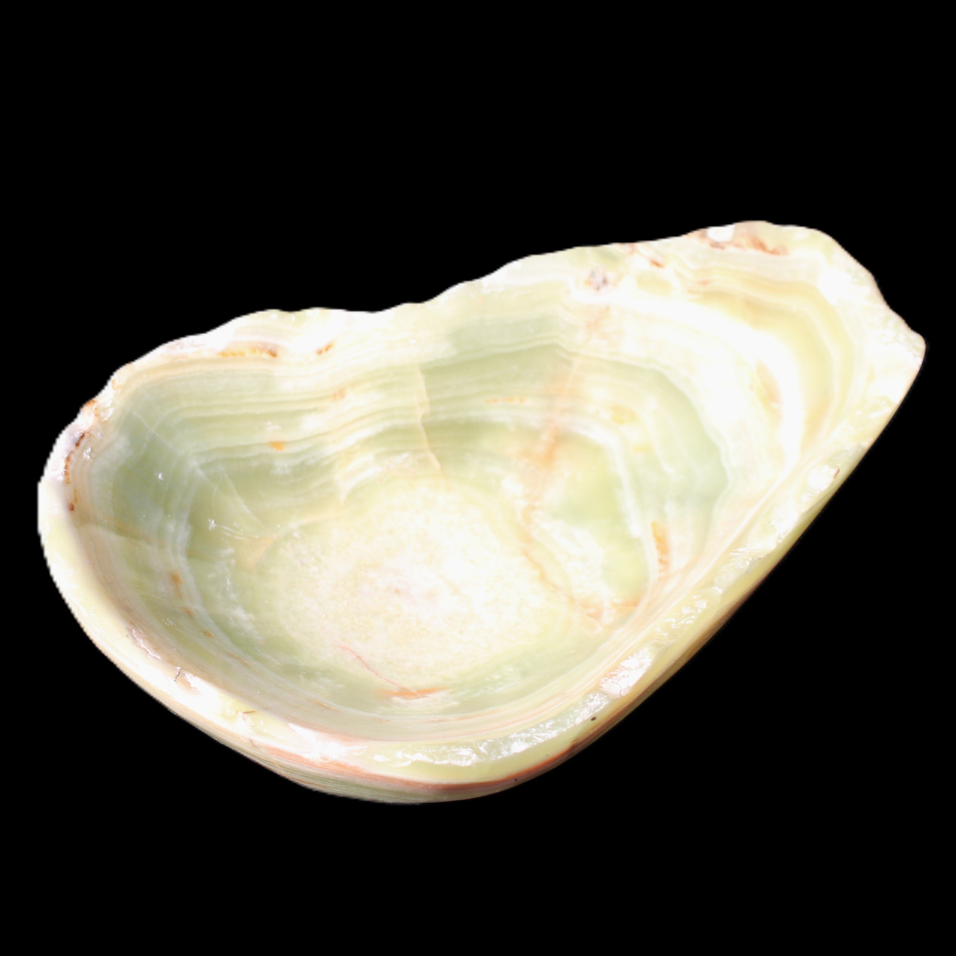 Afghan Jade hand-carved bowl irregular 152*100*41mm 467g in sunlight - Rocks and Things Store