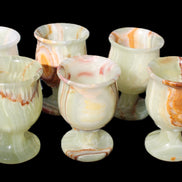 Afghan Jade goblets 80ml  62*95mm 226-250g in sunlight - Rocks and Things Store