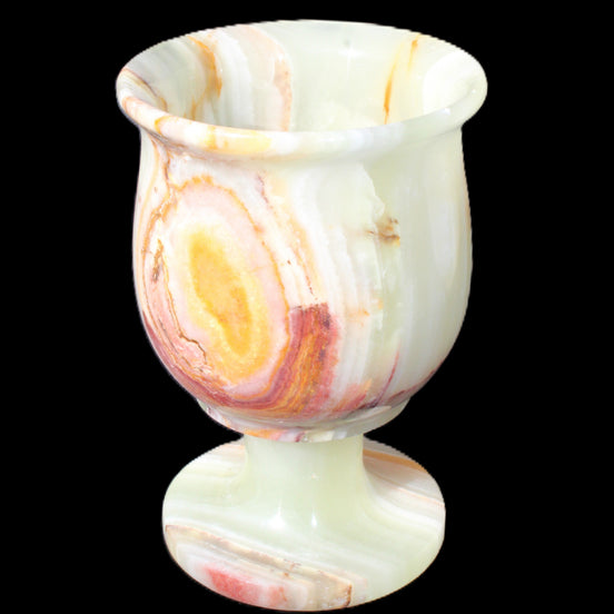 Afghan Jade goblets 80ml  62*95mm 226-250g in sunlight - Rocks and Things Store