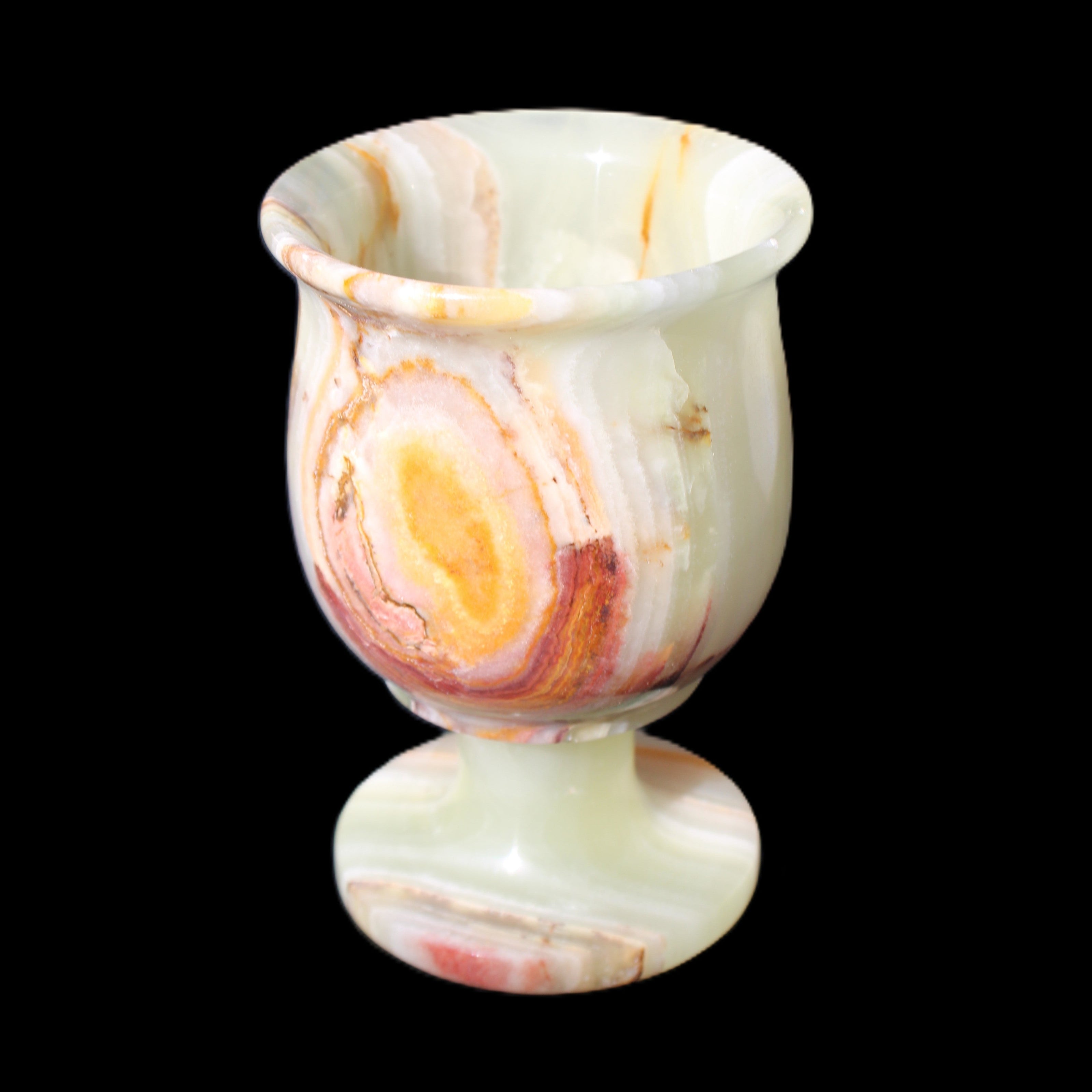 Afghan Jade goblets 80ml  62*95mm 226-250g in sunlight - Rocks and Things Store