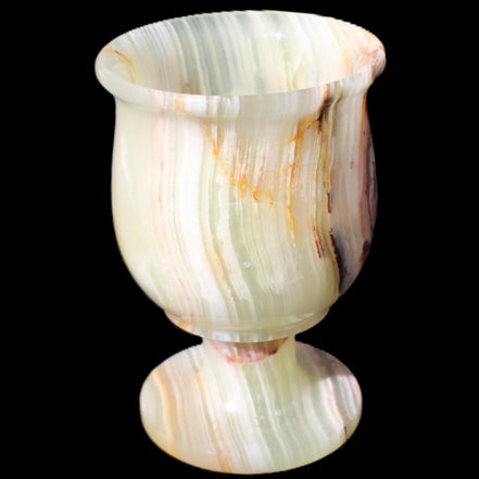 Afghan Jade goblets 80ml  62*95mm 226-250g in sunlight - Rocks and Things Store