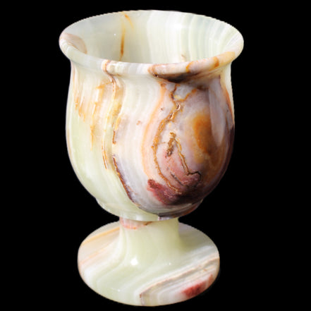 Afghan Jade goblets 80ml  62*95mm 226-250g in sunlight - Rocks and Things Store