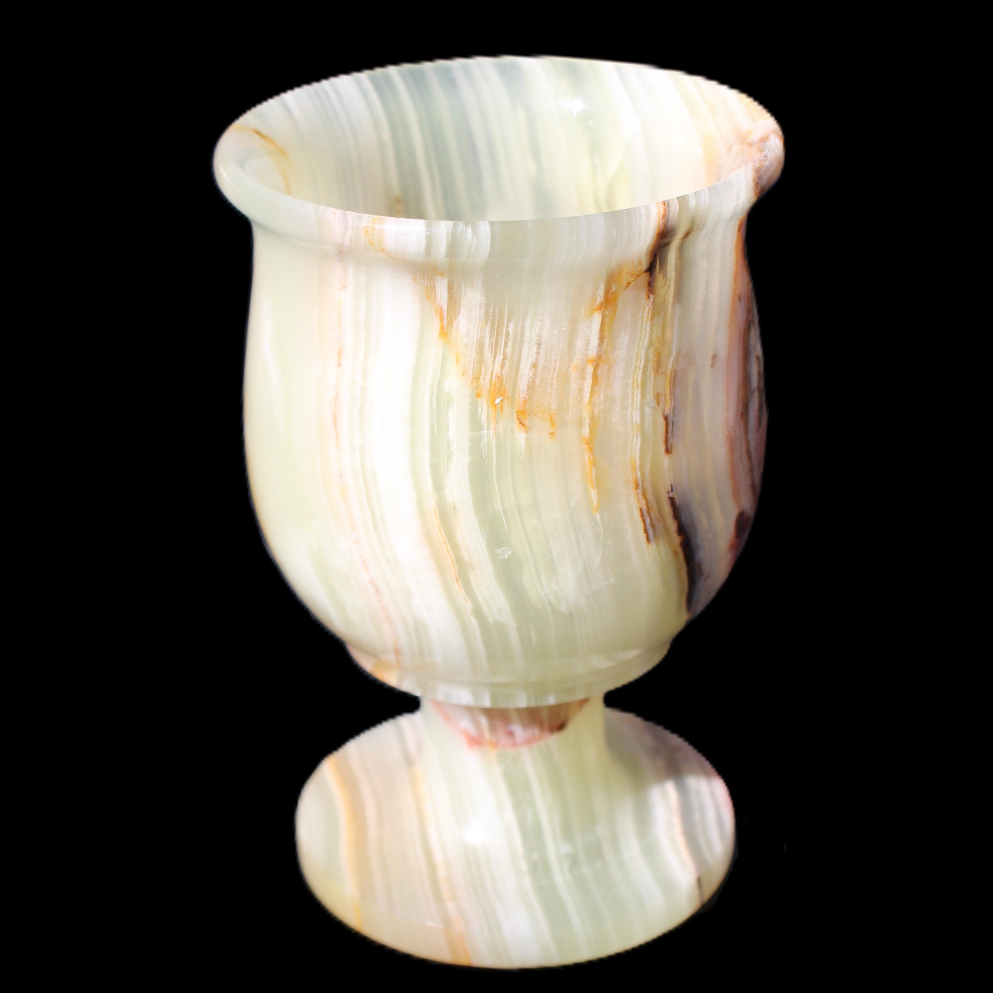 Afghan Jade goblets 80ml  62*95mm 226-250g in sunlight - Rocks and Things Store