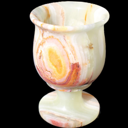 Afghan Jade goblets 80ml  62*95mm 226-250g in sunlight - Rocks and Things Store