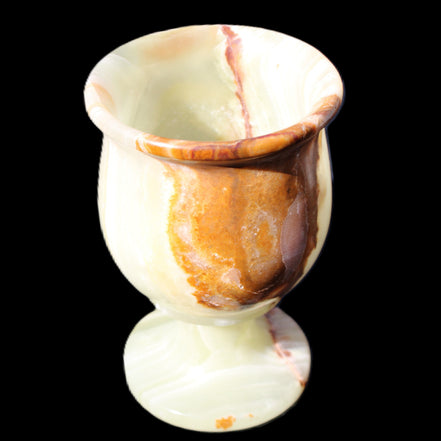 Afghan Jade goblets 80ml  62*95mm 226-250g in sunlight - Rocks and Things Store