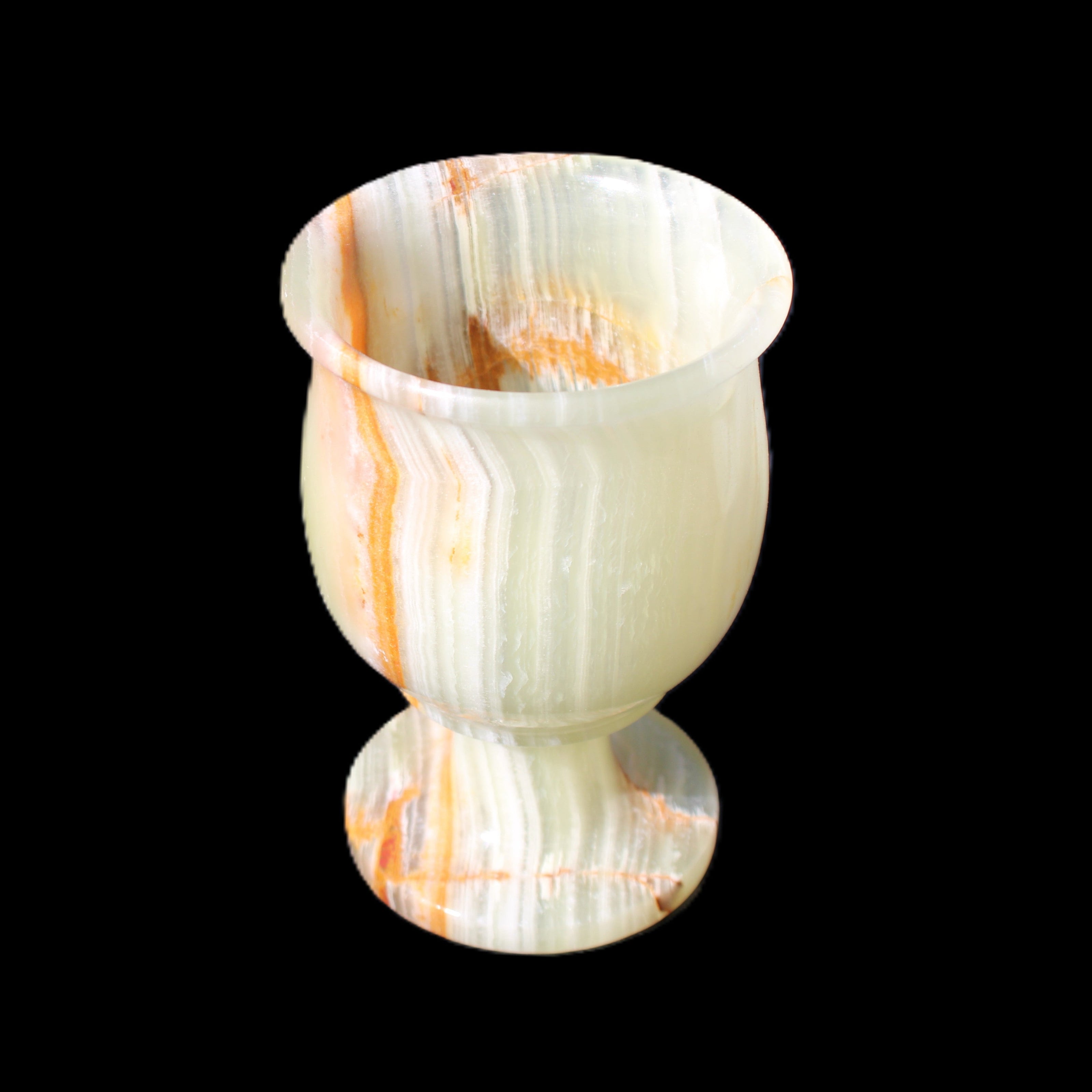 Afghan Jade goblets 80ml  62*95mm 226-250g in sunlight - Rocks and Things Store