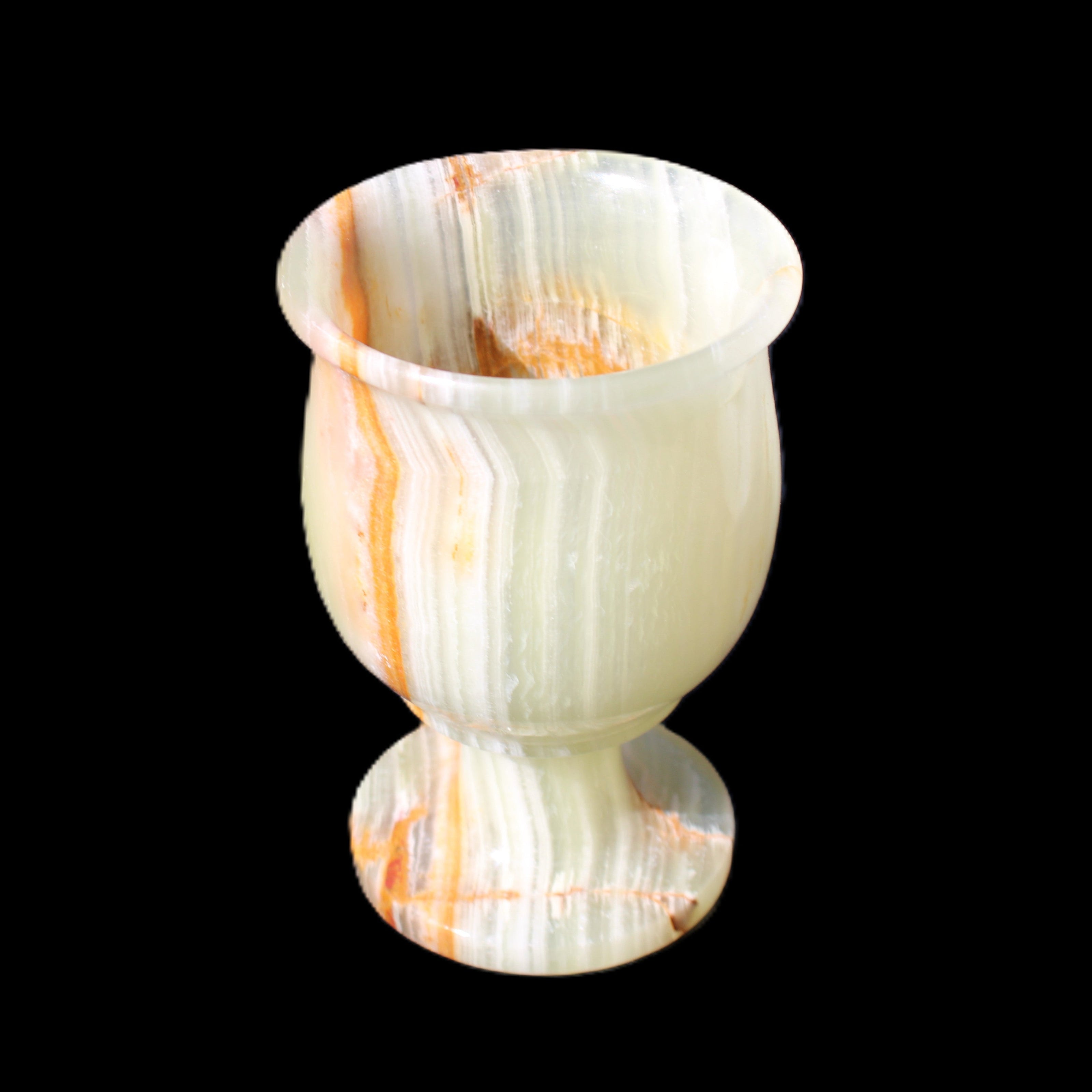 Afghan Jade goblets 80ml  62*95mm 226-250g in sunlight - Rocks and Things Store