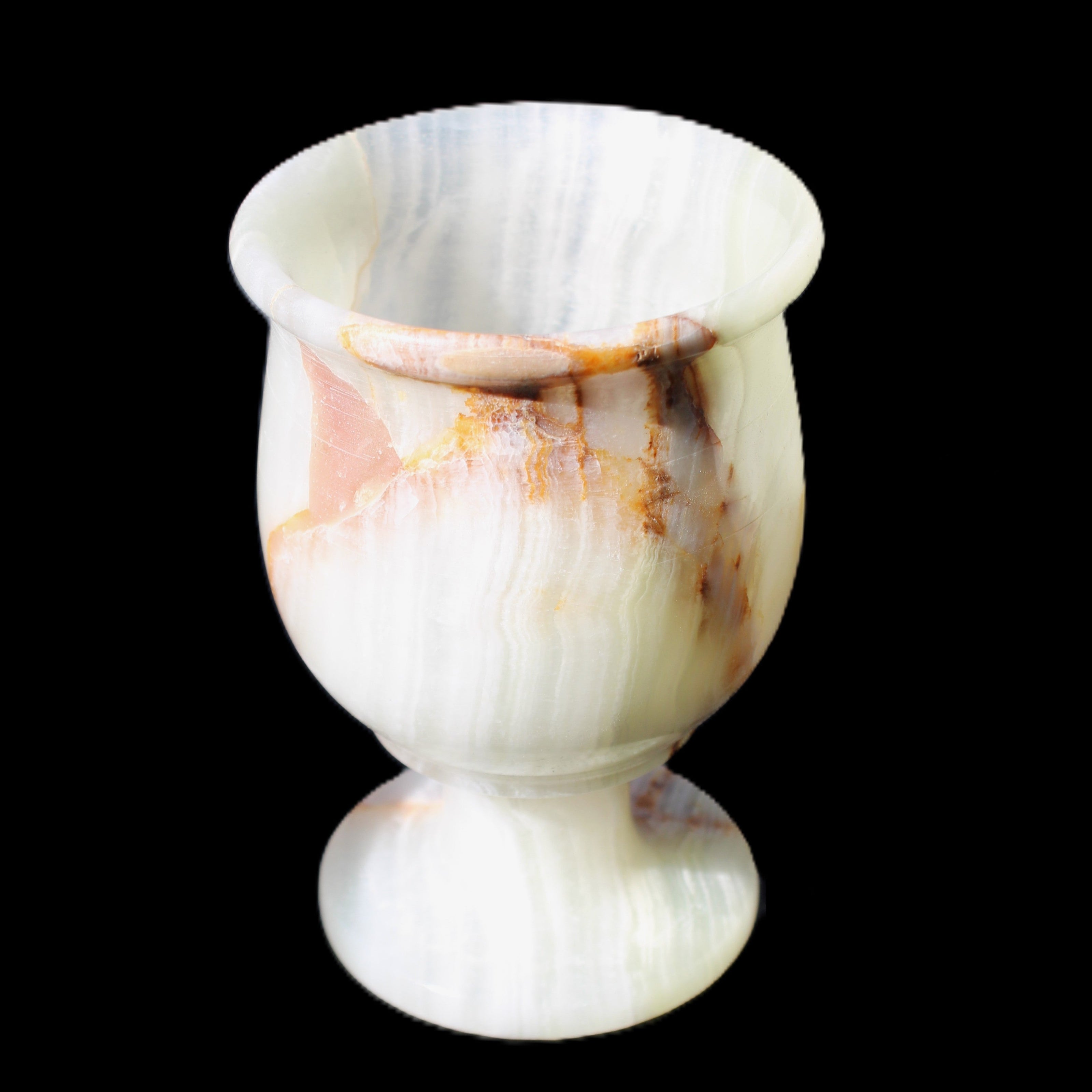 Afghan Jade goblets 80ml  62*95mm 226-250g in sunlight - Rocks and Things Store