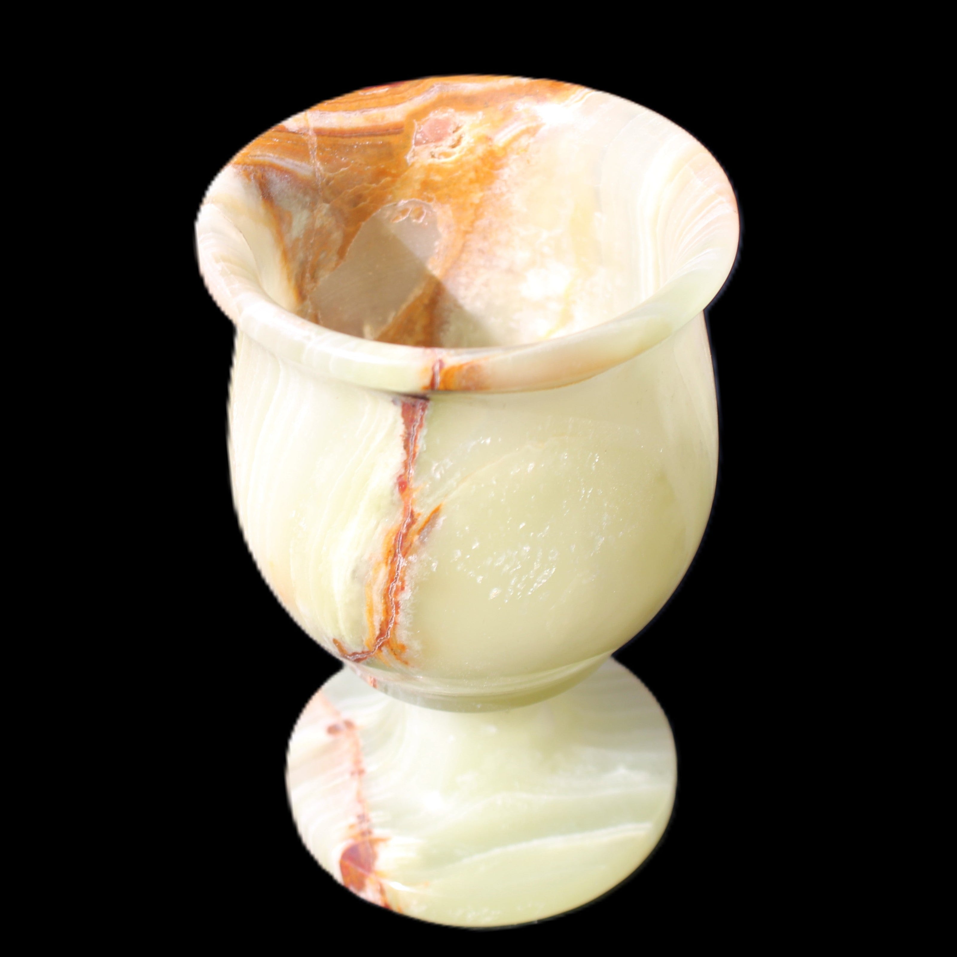 Afghan Jade goblets 80ml  62*95mm 226-250g in sunlight - Rocks and Things Store