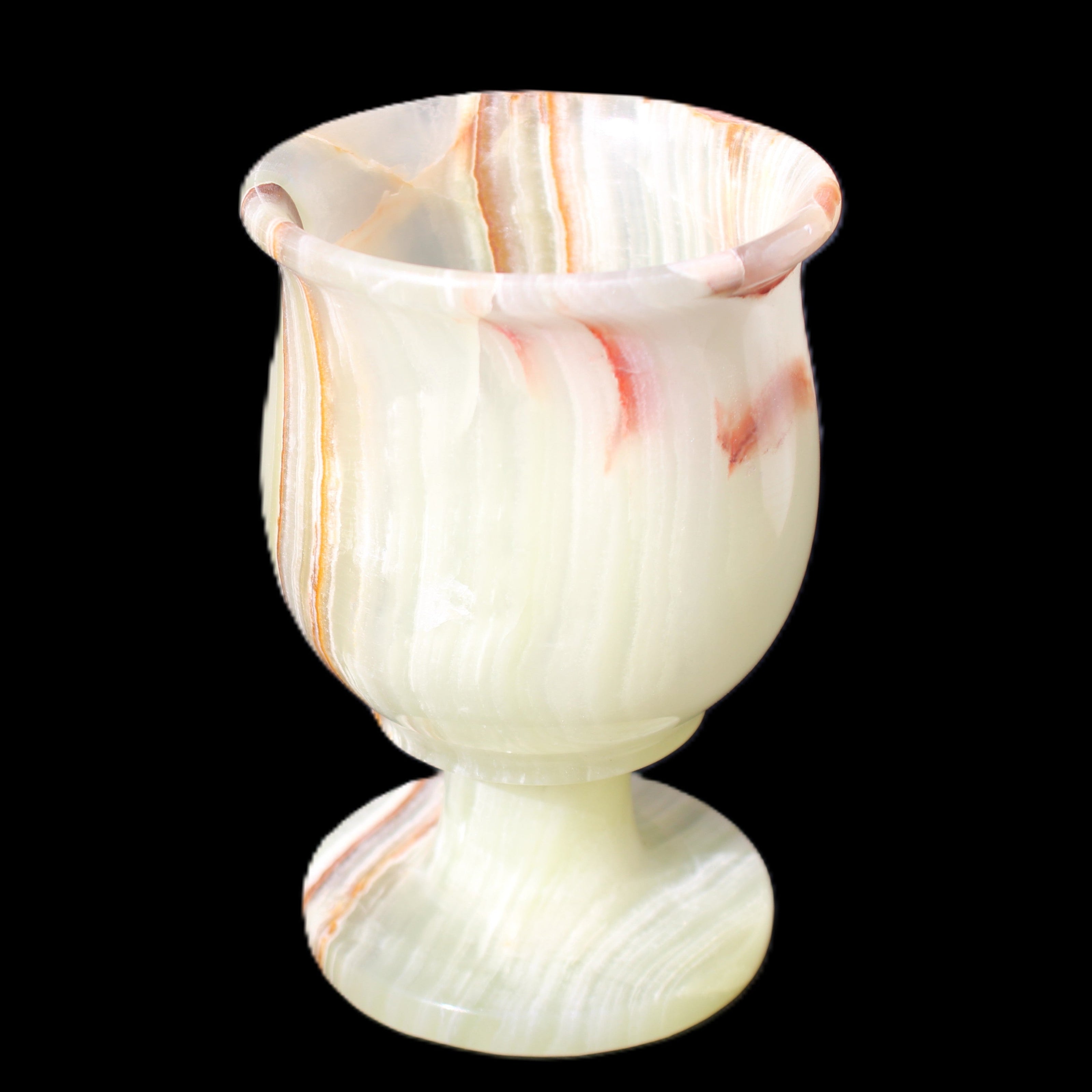 Afghan Jade goblets 80ml  62*95mm 226-250g in sunlight - Rocks and Things Store