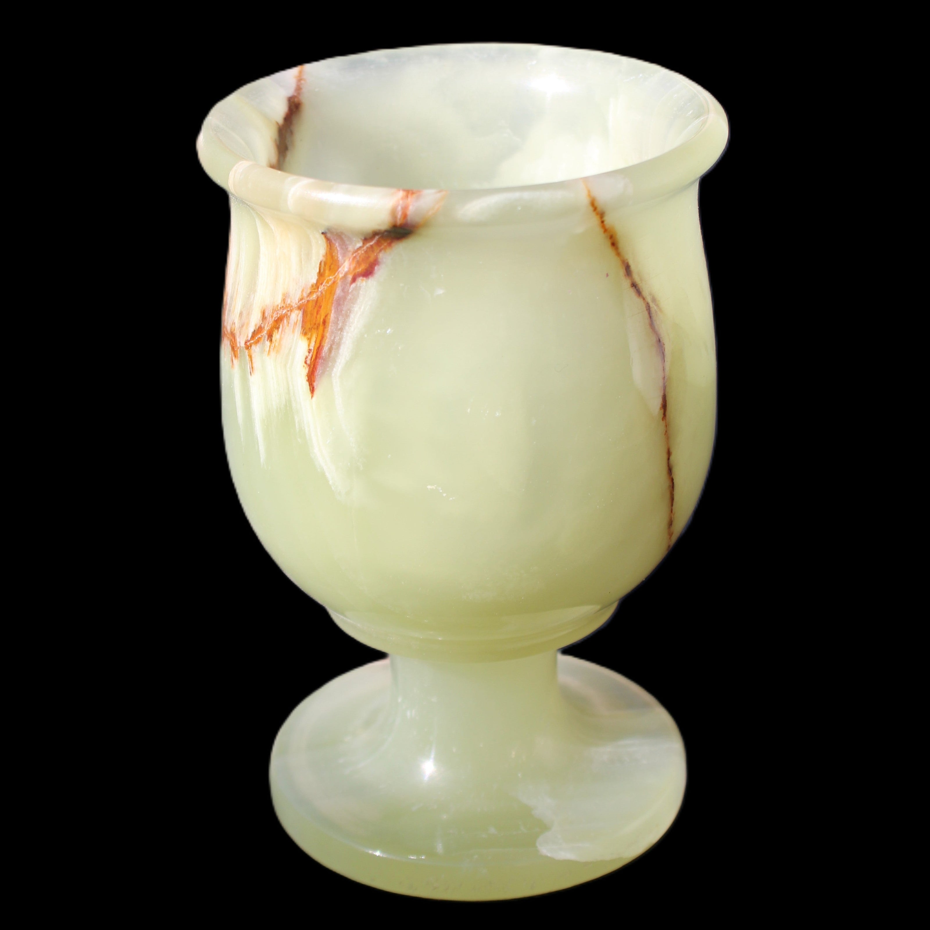 Afghan Jade goblets 80ml  62*95mm 226-250g in sunlight - Rocks and Things Store