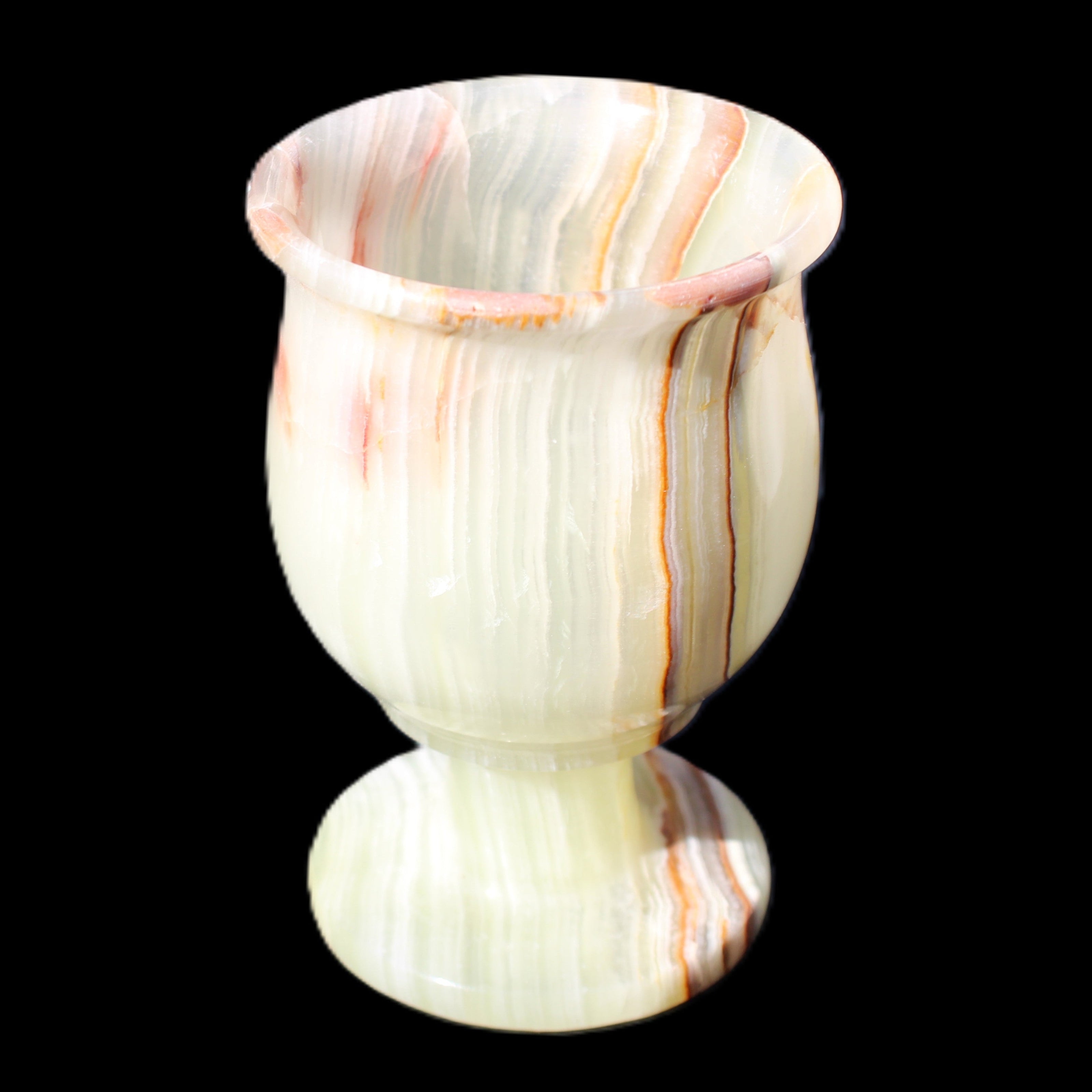 Afghan Jade goblets 80ml  62*95mm 226-250g in sunlight - Rocks and Things Store