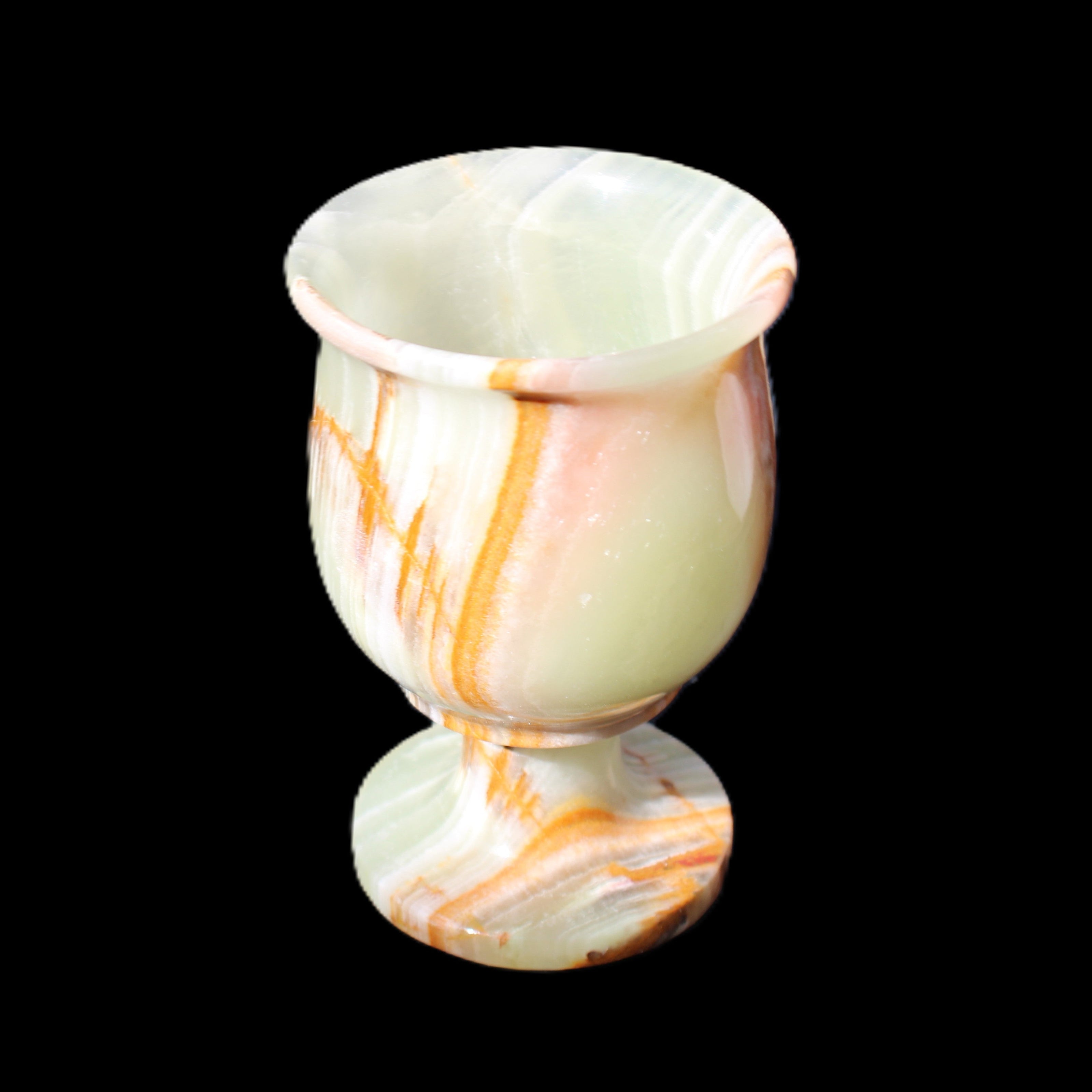 Afghan Jade goblets 80ml  62*95mm 226-250g in sunlight - Rocks and Things Store