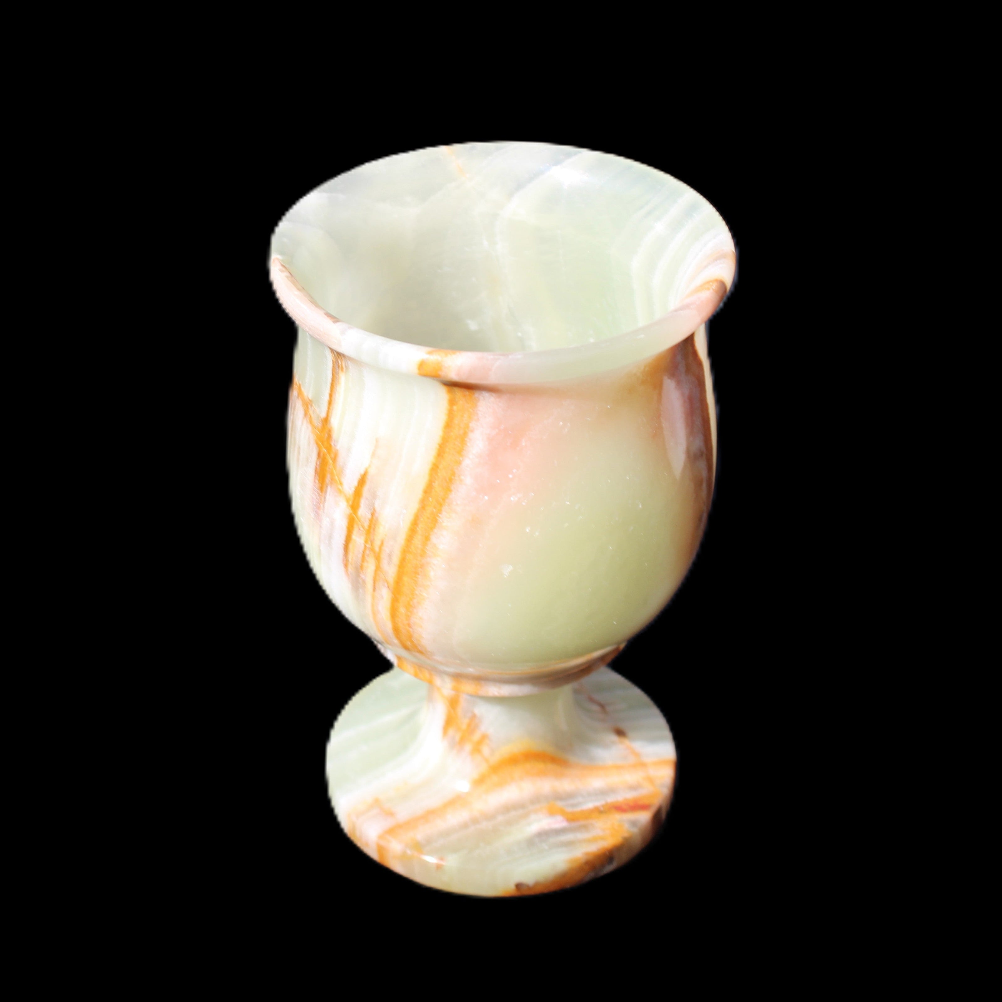 Afghan Jade goblets 80ml  62*95mm 226-250g in sunlight - Rocks and Things Store