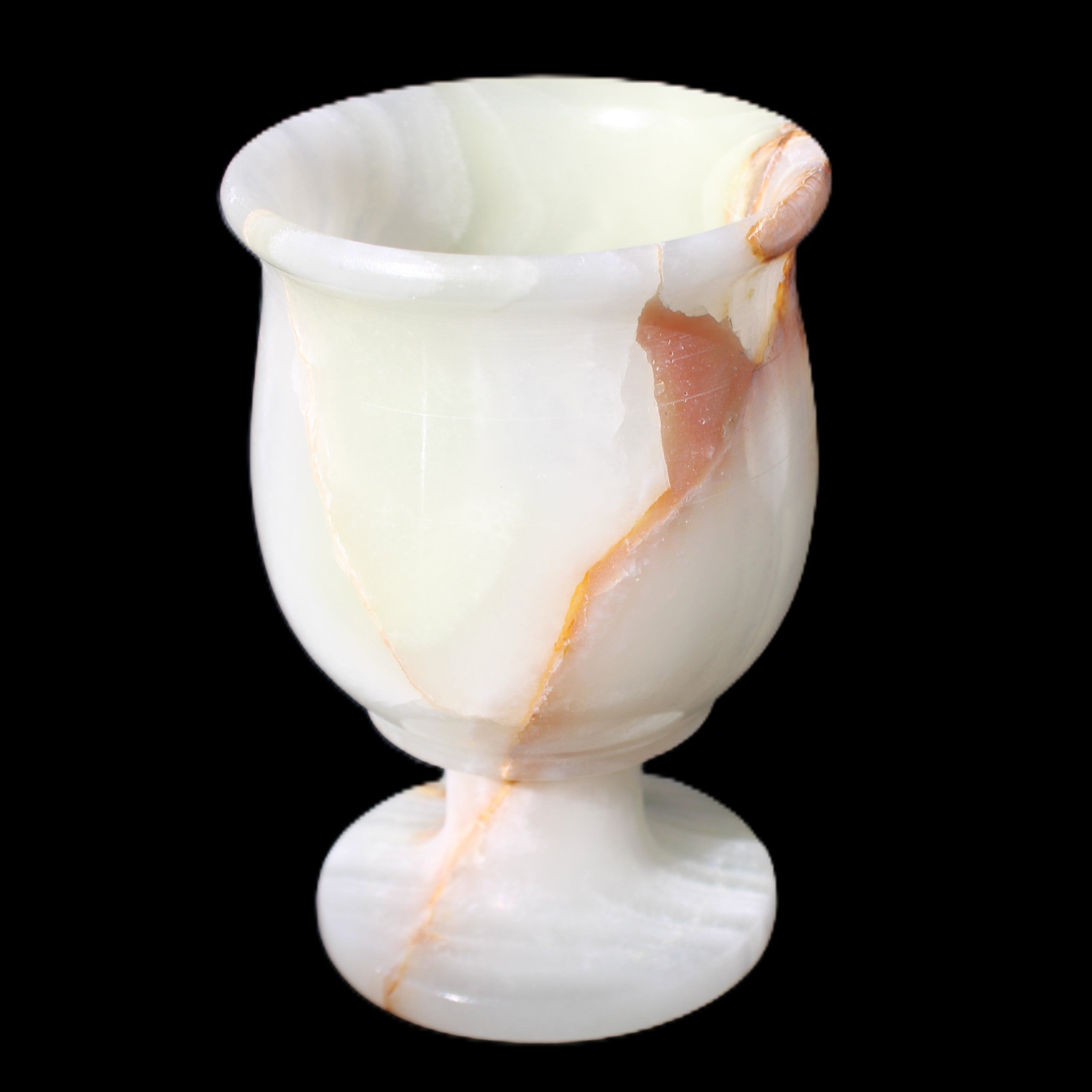 Afghan Jade goblets 80ml  62*95mm 226-250g in sunlight - Rocks and Things Store