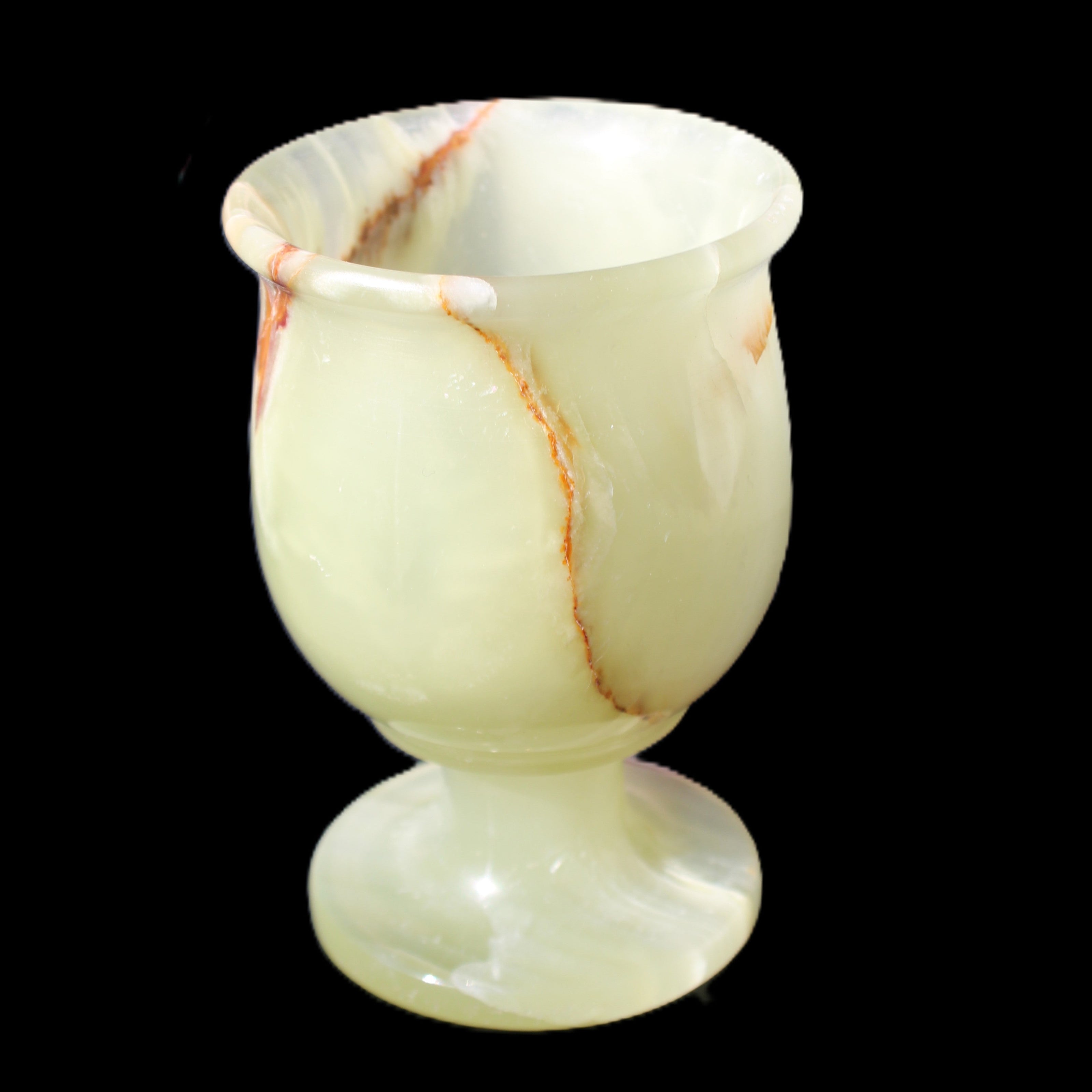 Afghan Jade goblets 80ml  62*95mm 226-250g in sunlight - Rocks and Things Store