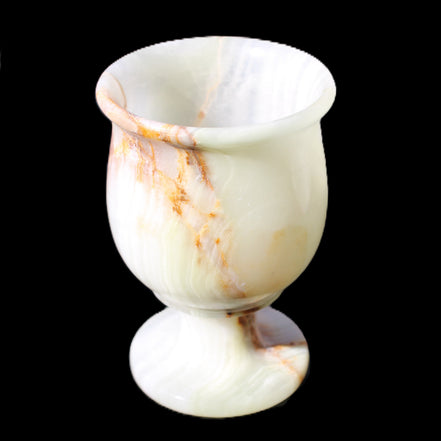 Afghan Jade goblets 80ml  62*95mm 226-250g in sunlight - Rocks and Things Store