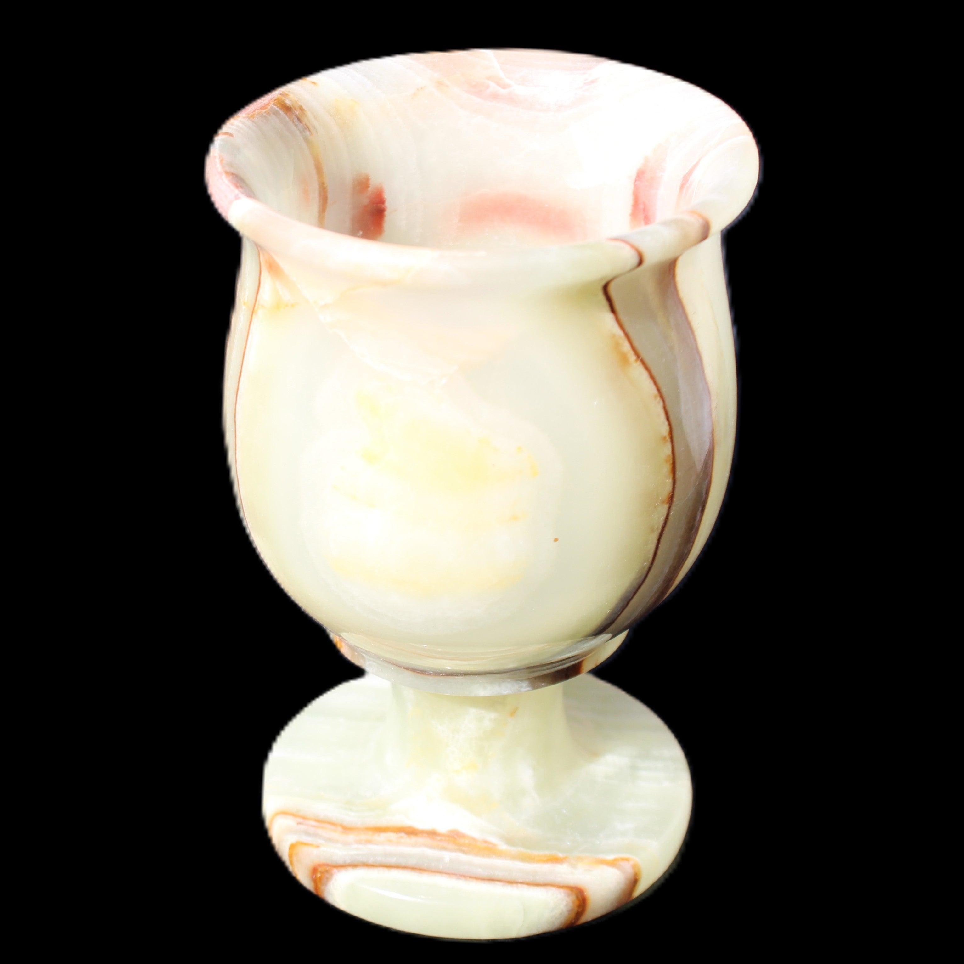 Afghan Jade goblets 80ml  62*95mm 226-250g in sunlight - Rocks and Things Store