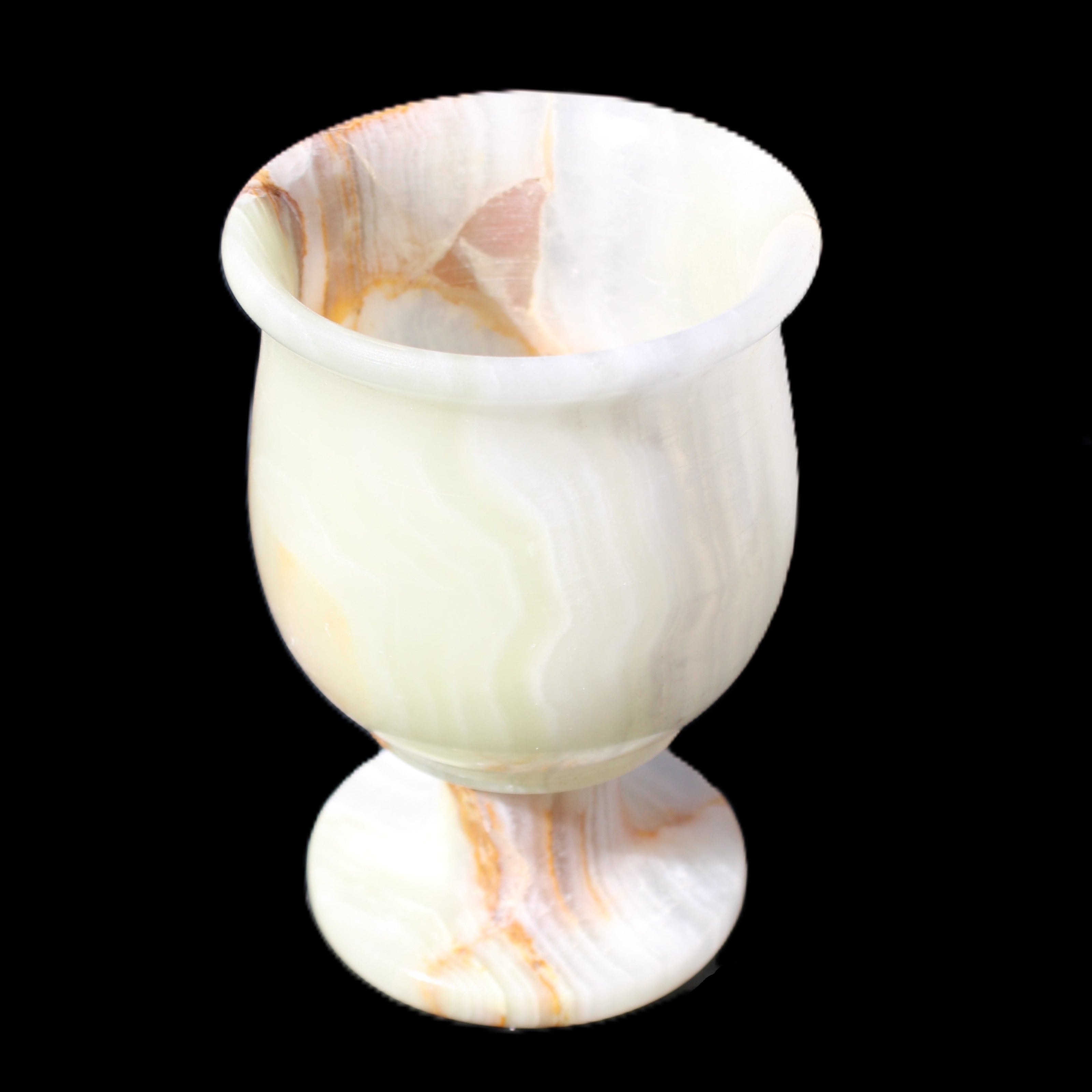 Afghan Jade goblets 80ml  62*95mm 226-250g in sunlight - Rocks and Things Store