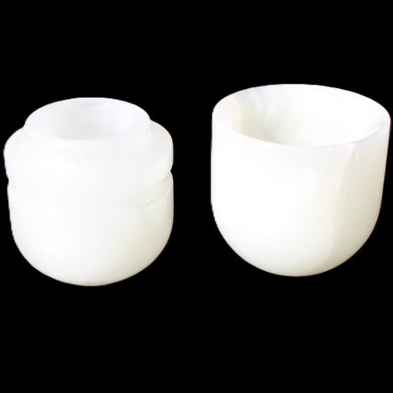 Afghan Jade hand-carved tooth-pick holder 46*86mm 273g in sunlight - Rocks and Things Store