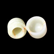 Afghan Jade hand-carved tooth-pick holder 47*90mm 278g in sunlight - Rocks and Things Store