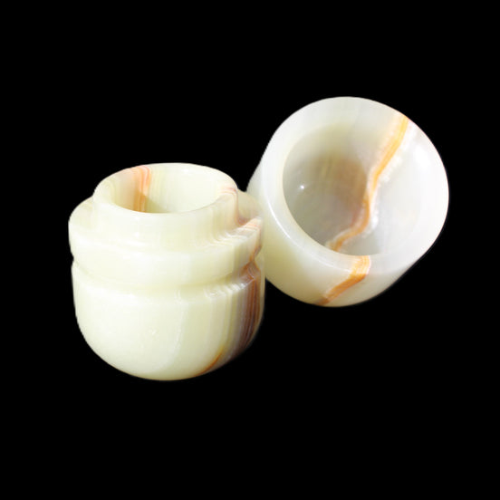 Afghan Jade hand-carved tooth-pick holder 47*90mm 278g in sunlight - Rocks and Things Store