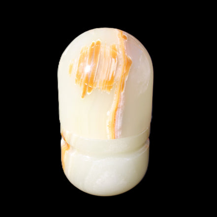 Afghan Jade hand-carved tooth-pick holder 47*90mm 278g in sunlight - Rocks and Things Store