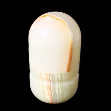 Afghan Jade hand-carved tooth-pick holder 47*90mm 278g in sunlight - Rocks and Things Store