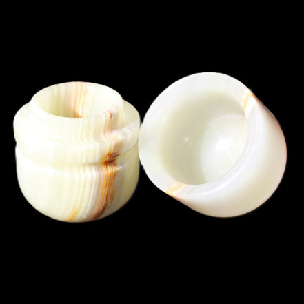 Afghan Jade hand-carved tooth-pick holder 47*90mm 278g in sunlight - Rocks and Things Store