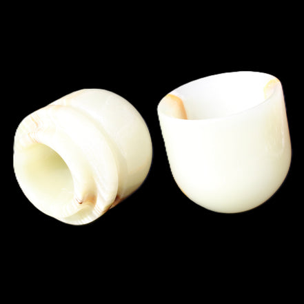 Afghan Jade hand-carved tooth-pick holder 47*90mm 278g in sunlight - Rocks and Things Store