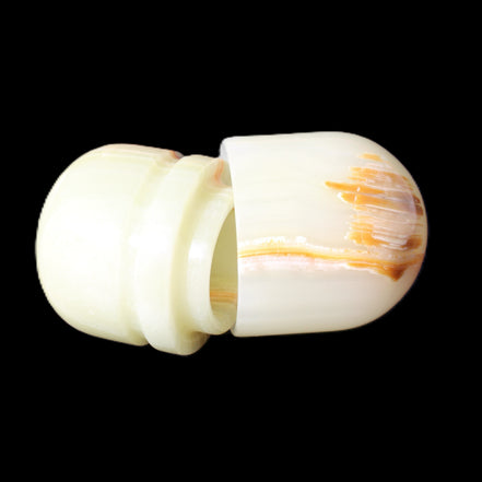 Afghan Jade hand-carved tooth-pick holder 47*90mm 278g in sunlight - Rocks and Things Store